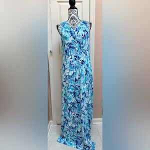 lilly pulitzer mirella maxi dress Lilly Pulitzer Mirella Maxi Dress (Size L) (Multi It Was All A Dream)